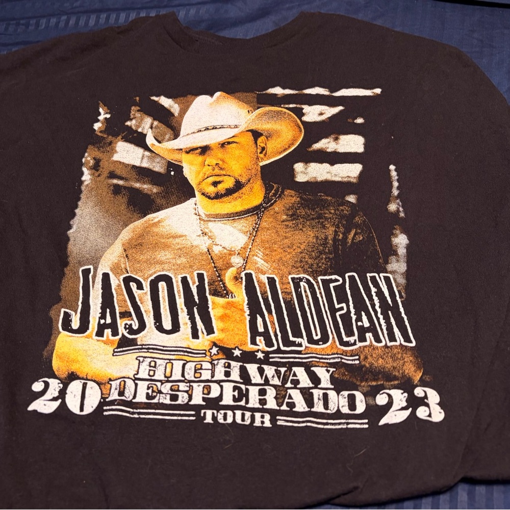Men's Black Jason Aldean Tour T-Shirt